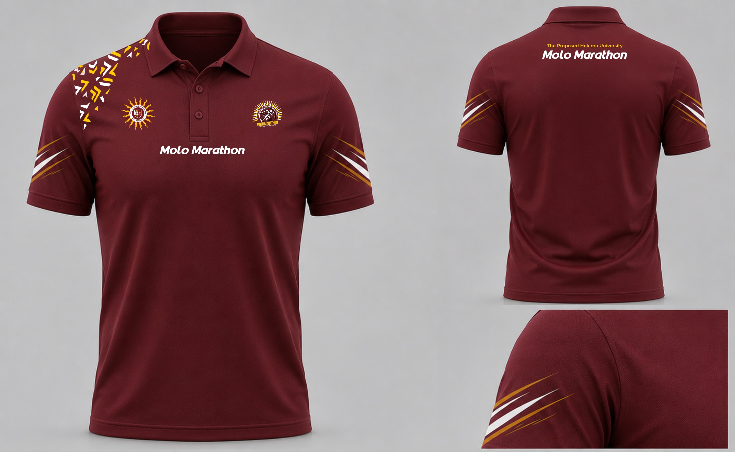 Hekima Maroon Polo T-Shirt